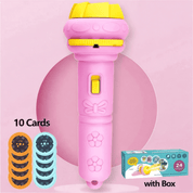 Boobuba 10-Pattern Cartoon Projector Flashlight - Creative Bedtime Toy