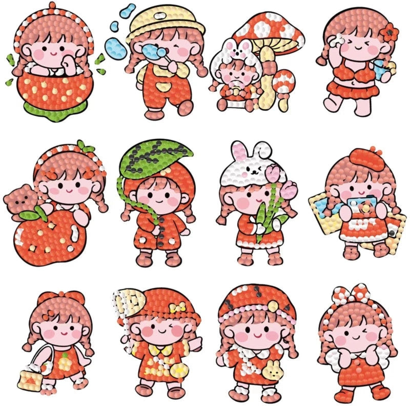 Boobuba 5D DIY Diamond Painting Set: Cute Cartoon Animal Party Decor