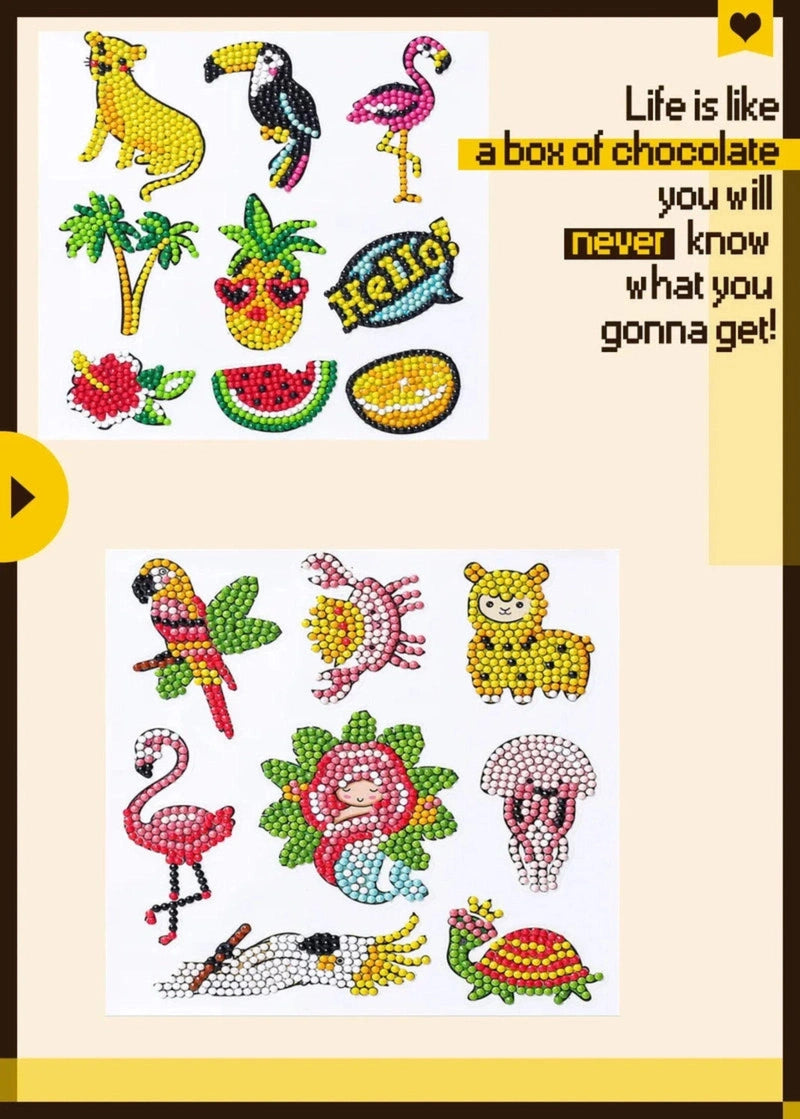Boobuba 5D DIY Diamond Painting Set: Cute Cartoon Animal Party Decor