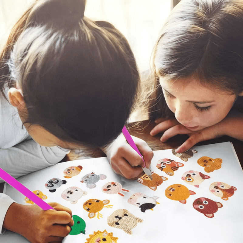 Boobuba 5D DIY Diamond Painting Set: Cute Cartoon Animal Party Decor