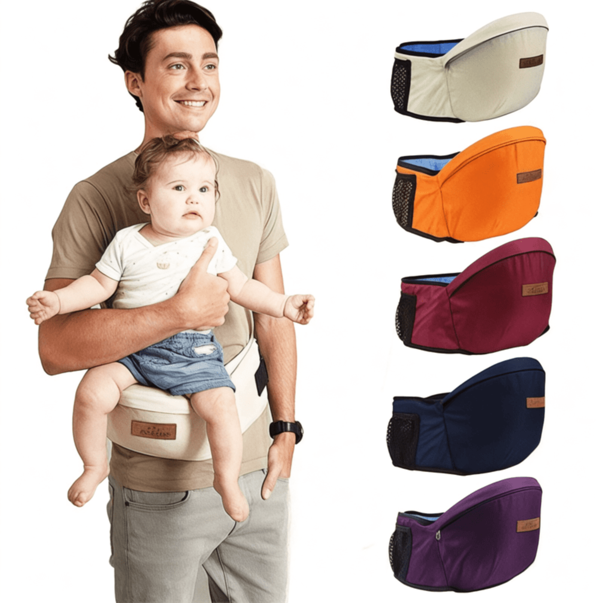 Boobuba Adjustable Baby Carrier Waist Stool - Comfortable Hip Seat Backpack