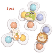Boobuba Baby Suction Cup Spinner Toy - Sensory Fidget Rattle for 1-3 Years