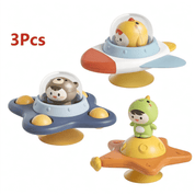Boobuba Baby Suction Cup Spinner Toy - Sensory Fidget Rattle for 1-3 Years