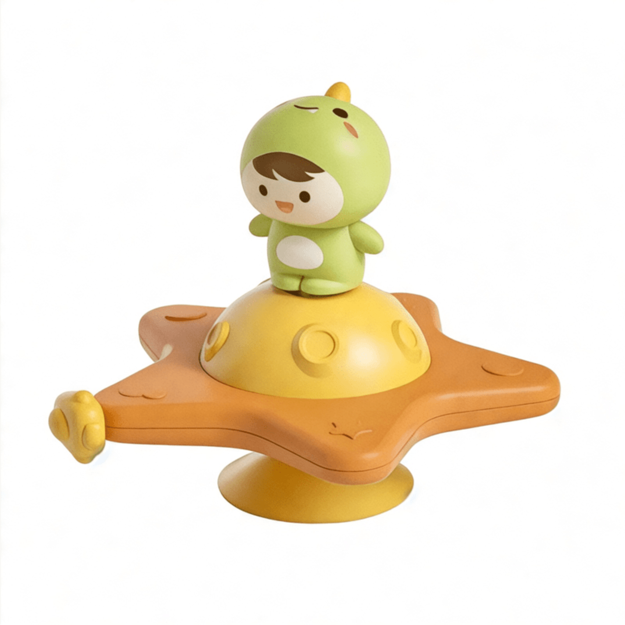 Boobuba Baby Suction Cup Spinner Toy - Sensory Fidget Rattle for 1-3 Years