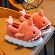Boobuba Cozy Cartoon Shark Kids' Slippers - Non-Slip Plush Home Shoes