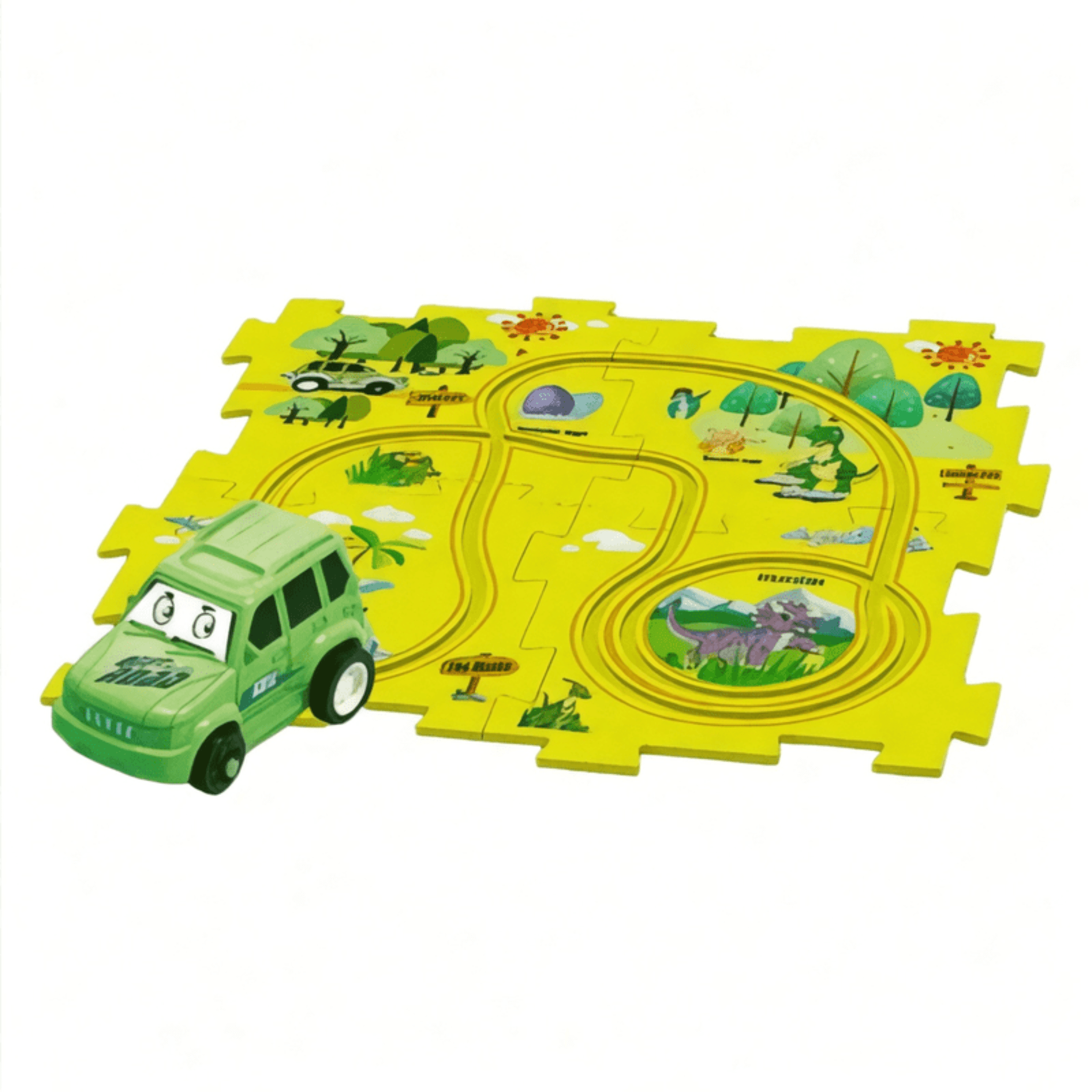 Boobuba Creative Flexible Railway Track Puzzle Toy - DIY Electric Car Set