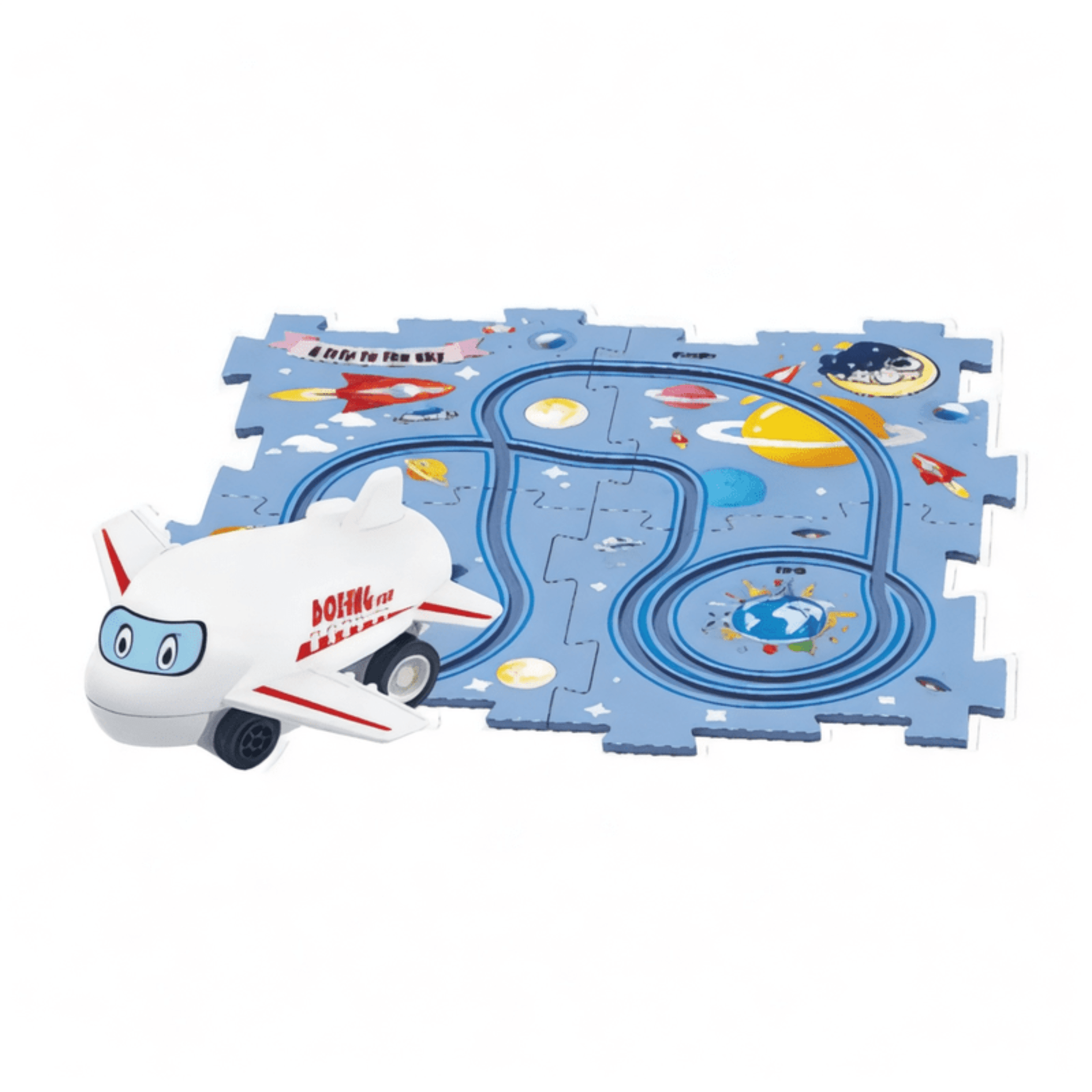 Boobuba Creative Flexible Railway Track Puzzle Toy - DIY Electric Car Set