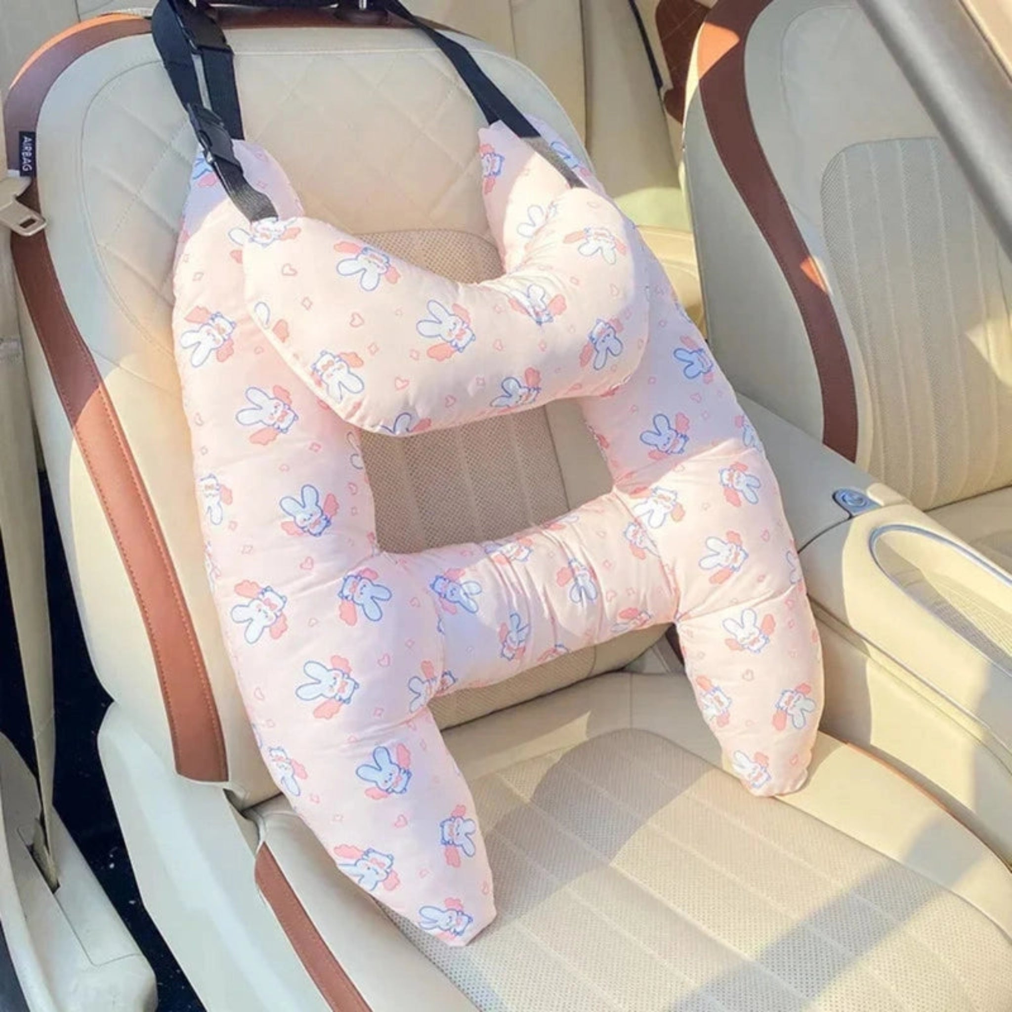 Boobuba Ergonomic H-Shaped Car Headrest Pillow for Kids - Ultimate Neck Support