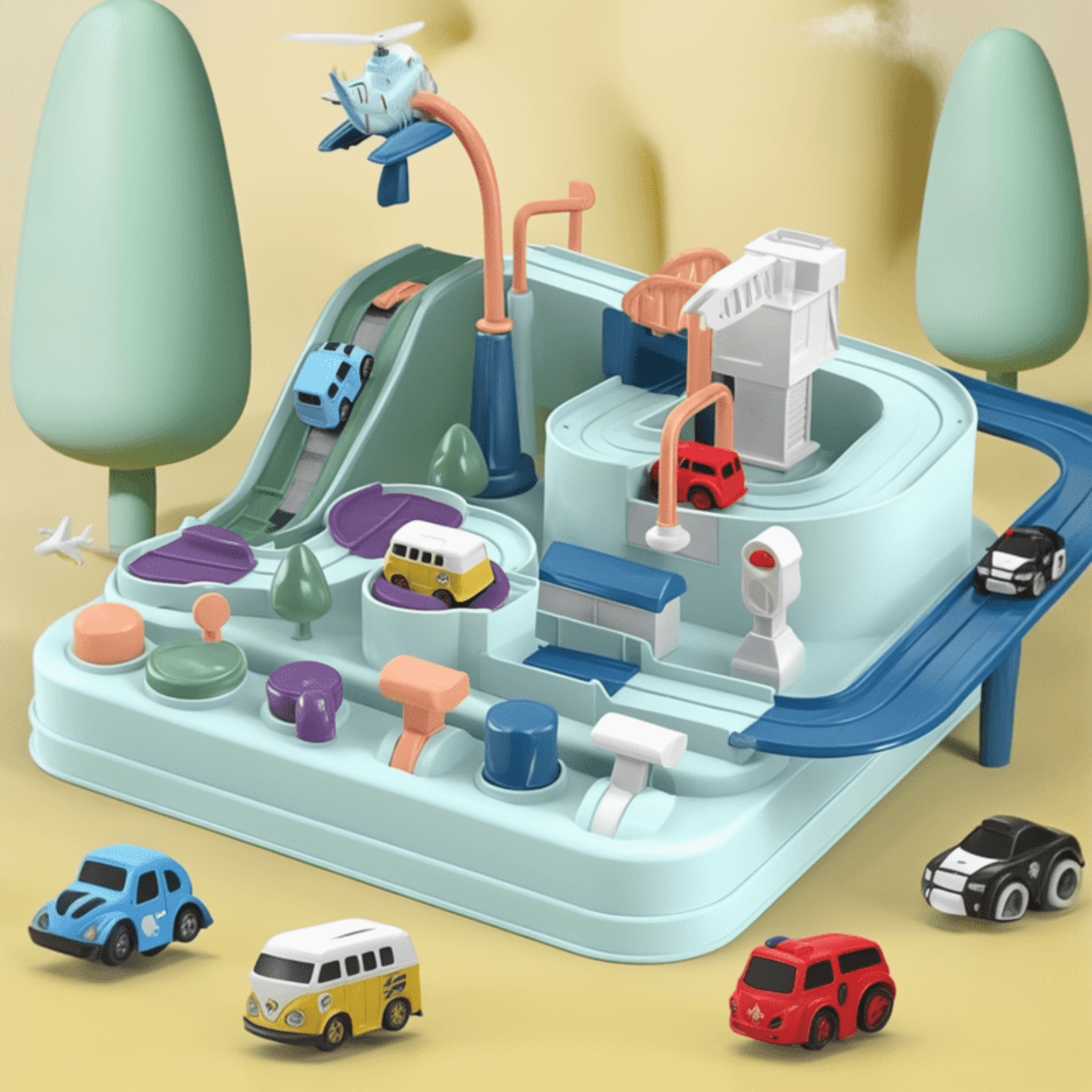 Boobuba Montessori Race Car Track Set: Engaging Adventure for Kids