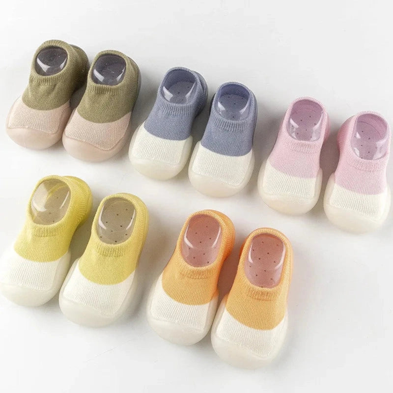 Boobuba Summer Combed Cotton Breathable Anti-Slip Baby Walking Shoes