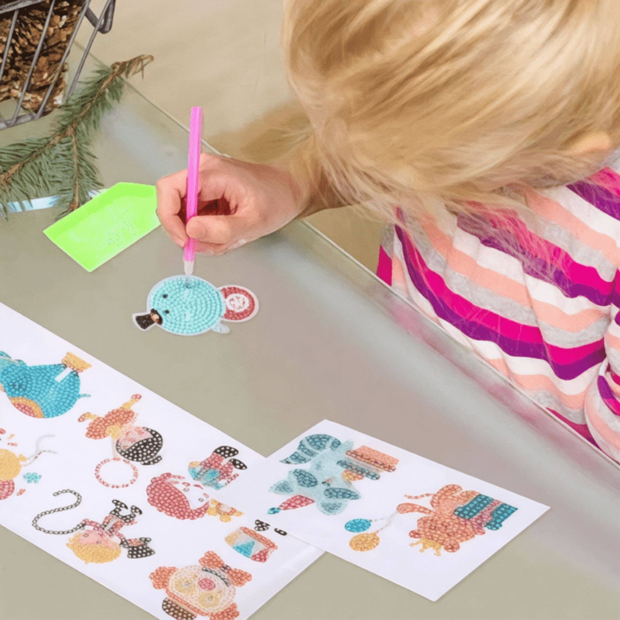 Boobuba 5D DIY Diamond Painting Set: Cute Cartoon Animal Party Decor