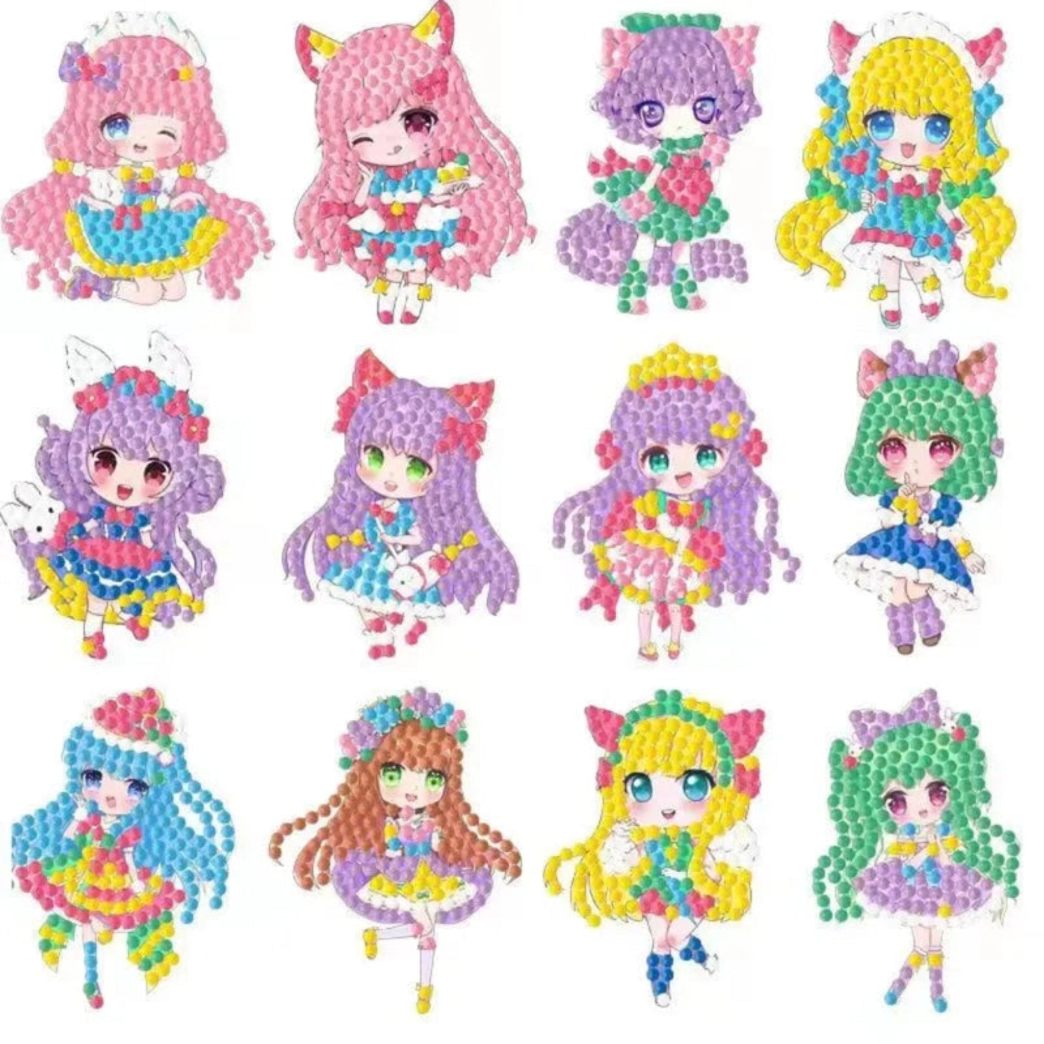 Boobuba 5D DIY Diamond Painting Set: Cute Cartoon Animal Party Decor