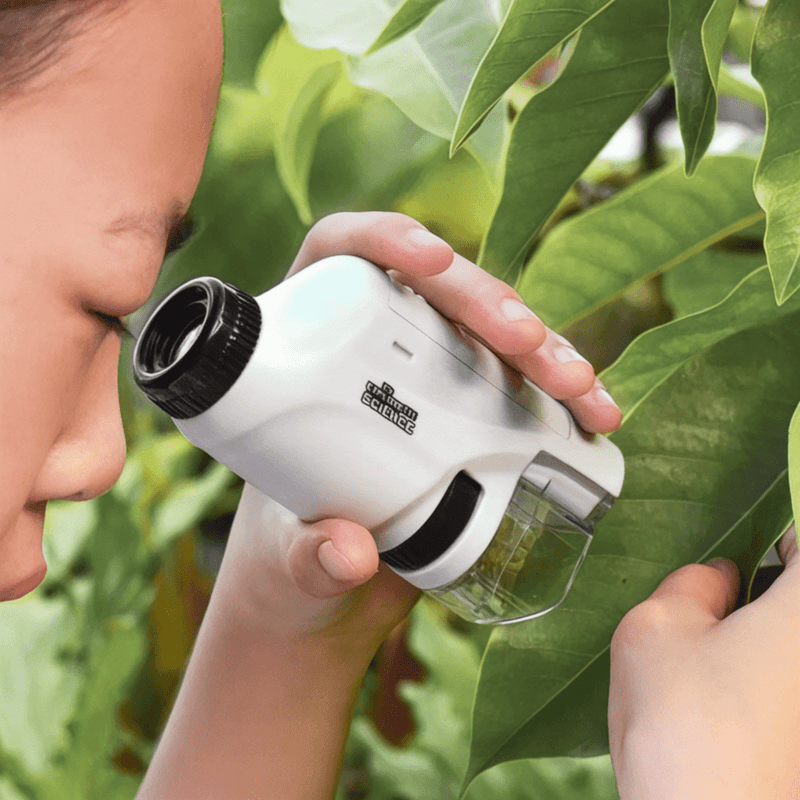 Boobuba 60-120x Mini Pocket Microscope Kit with LED Light - Kids Science Tool