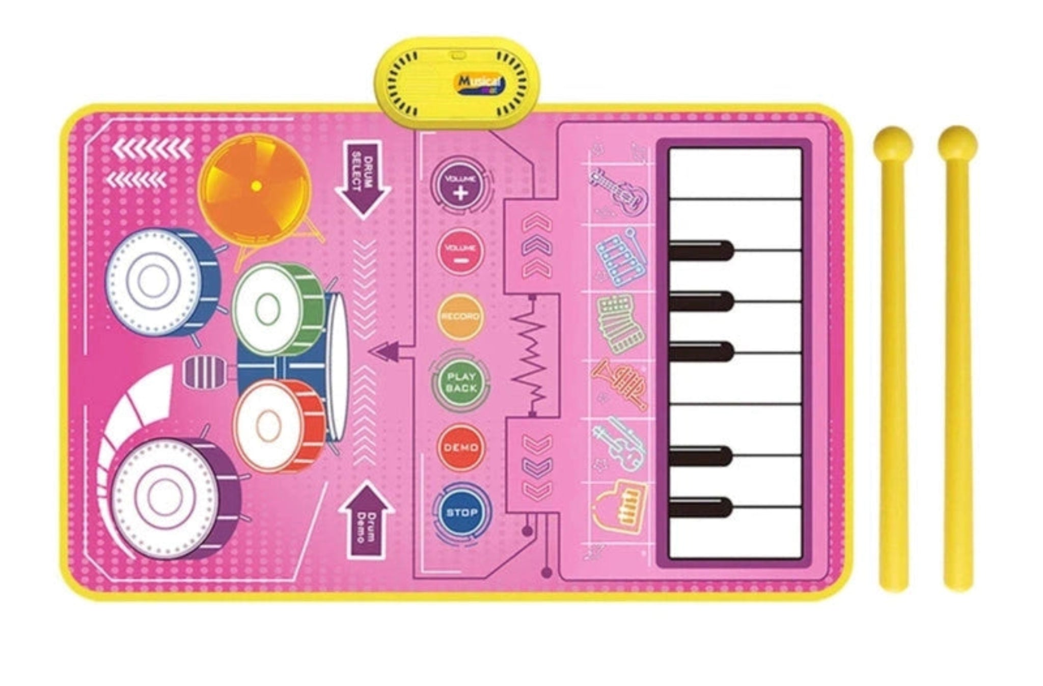 Boobuba 80x50cm Kids 6-in-1 Music Dance Mat - Fun Educational Playtime