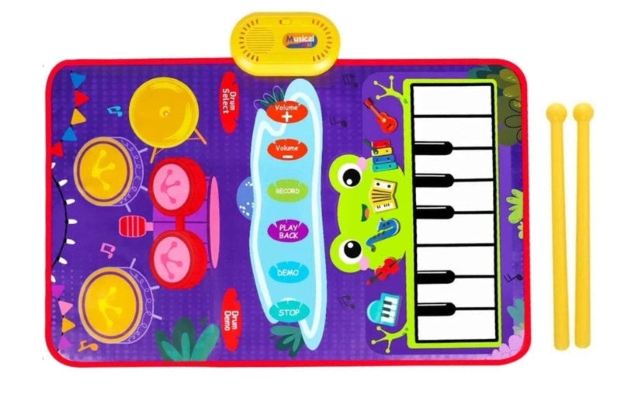 Boobuba 80x50cm Kids 6-in-1 Music Dance Mat - Fun Educational Playtime