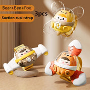 Boobuba Baby Suction Cup Spinner Toy - Sensory Fidget Rattle for 1-3 Years