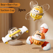 Boobuba Baby Suction Cup Spinner Toy - Sensory Fidget Rattle for 1-3 Years