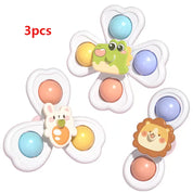 Boobuba Baby Suction Cup Spinner Toy - Sensory Fidget Rattle for 1-3 Years