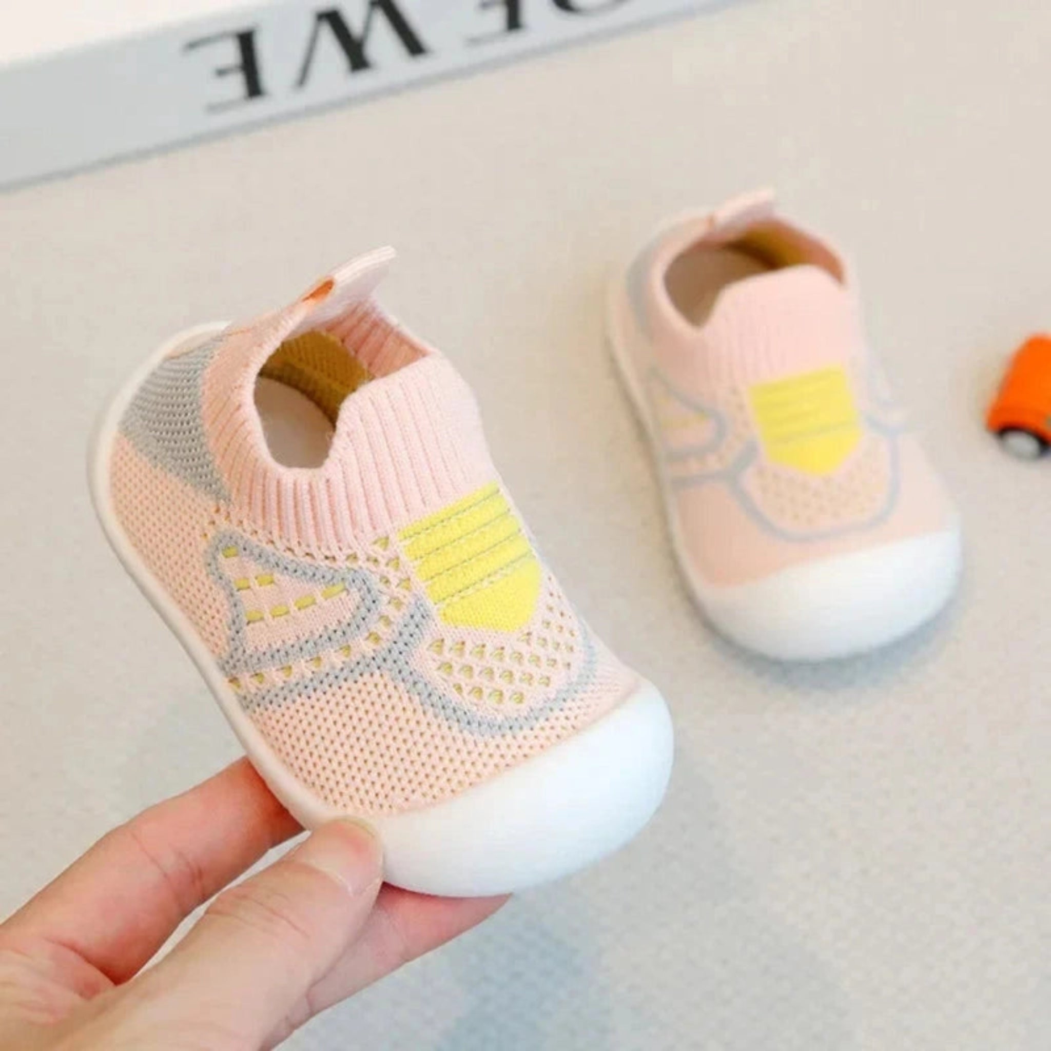 Boobuba Breathable Anti-Slip Toddler Shoes - Soft Sole Baby Sneakers