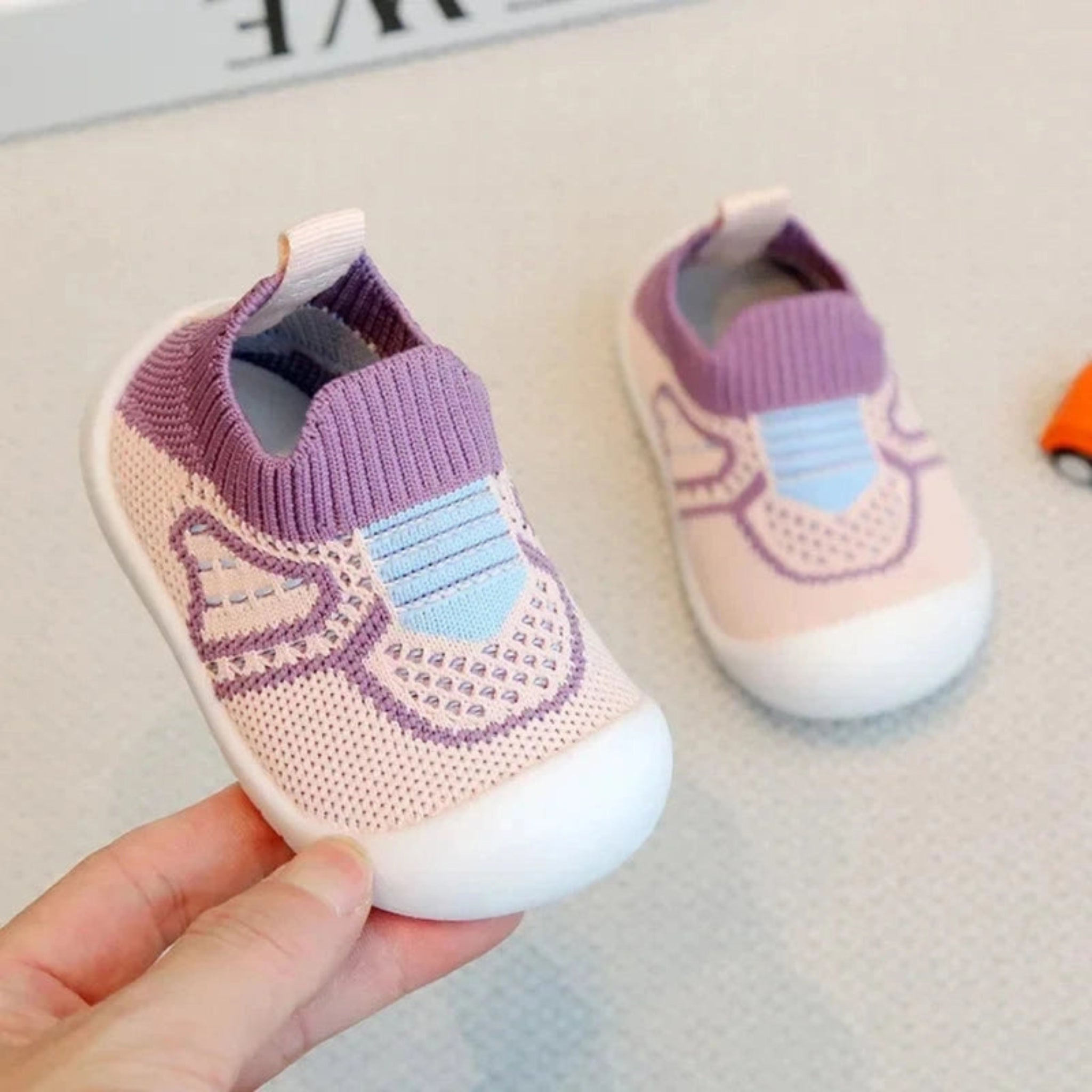 Boobuba Breathable Anti-Slip Toddler Shoes - Soft Sole Baby Sneakers