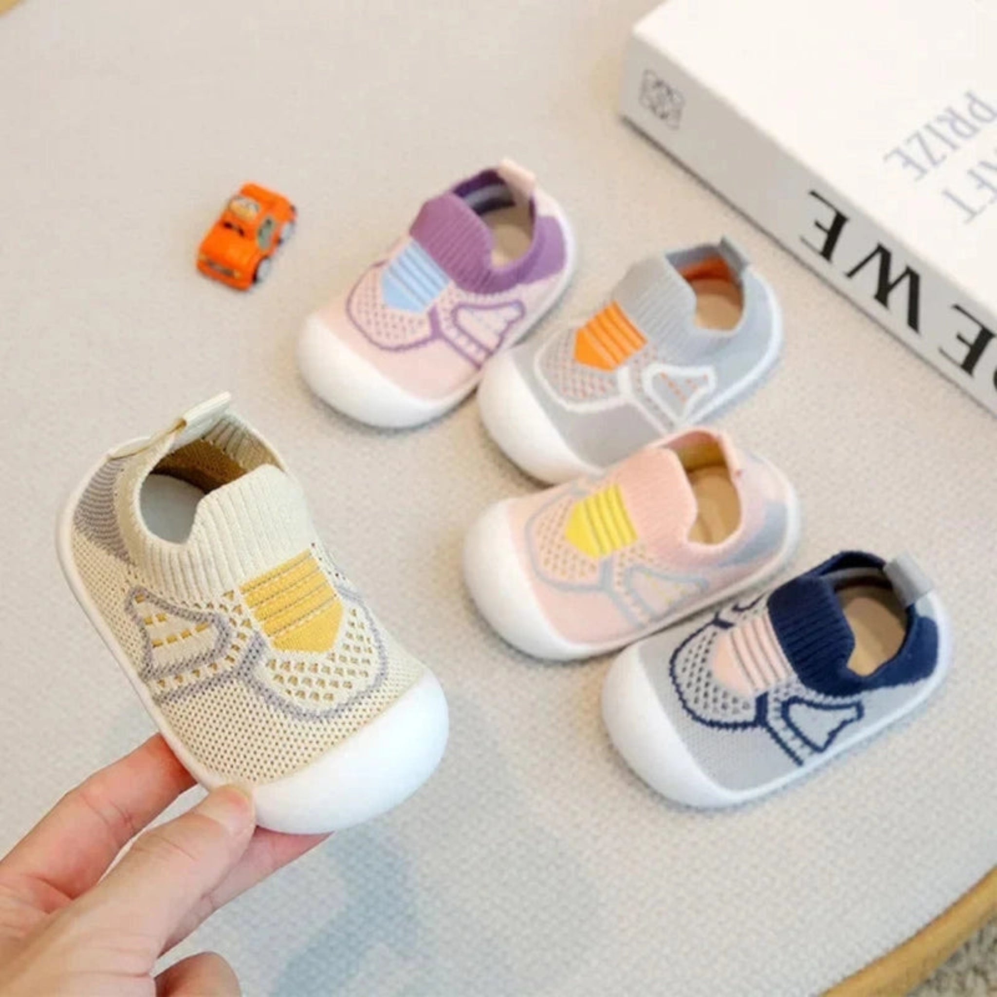 Boobuba Breathable Anti-Slip Toddler Shoes - Soft Sole Baby Sneakers