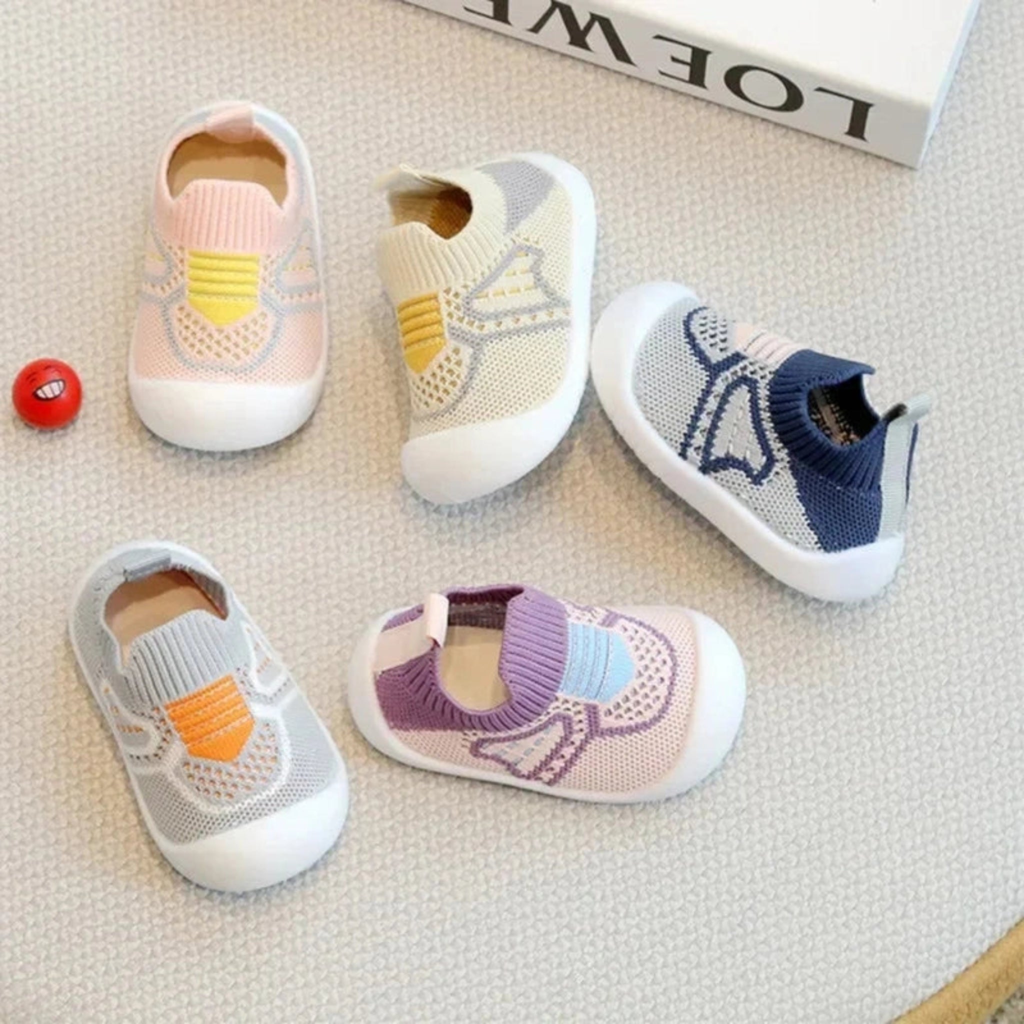 Boobuba Breathable Anti-Slip Toddler Shoes - Soft Sole Baby Sneakers