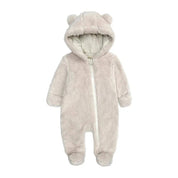 Boobuba Cozy Fleece Baby Romper - Hooded Pajamas for Newborns & Toddlers