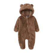 Boobuba Cozy Fleece Baby Romper - Hooded Pajamas for Newborns & Toddlers