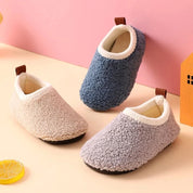 Boobuba Cozy Kids Cotton Slippers - Plush Anti-Slip Indoor Shoes