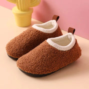 Boobuba Cozy Kids Cotton Slippers - Plush Anti-Slip Indoor Shoes