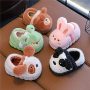Boobuba Cozy Winter Cotton Slippers for Kids - Plush Indoor/Outdoor Shoes