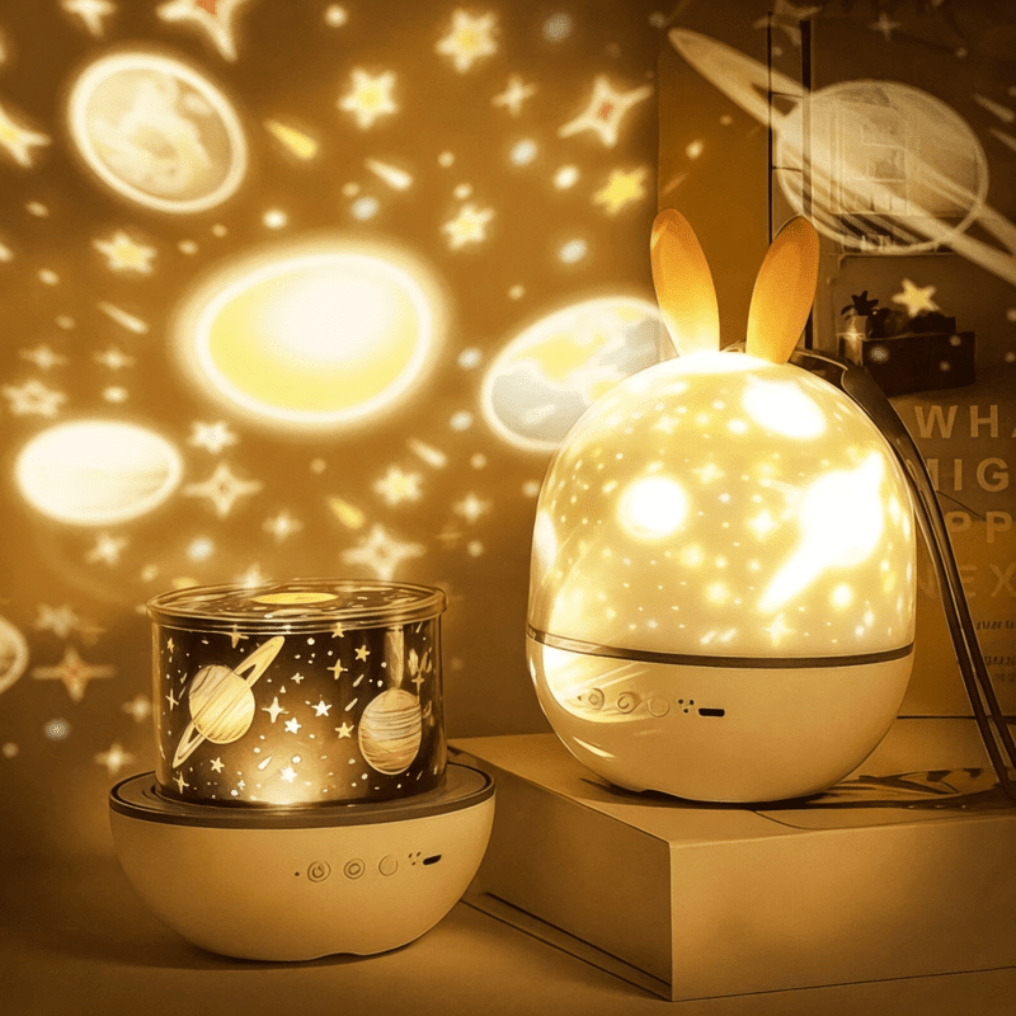 Boobuba Enchanting Rabbit Fairy Projection Night Light - Perfect for Parties!