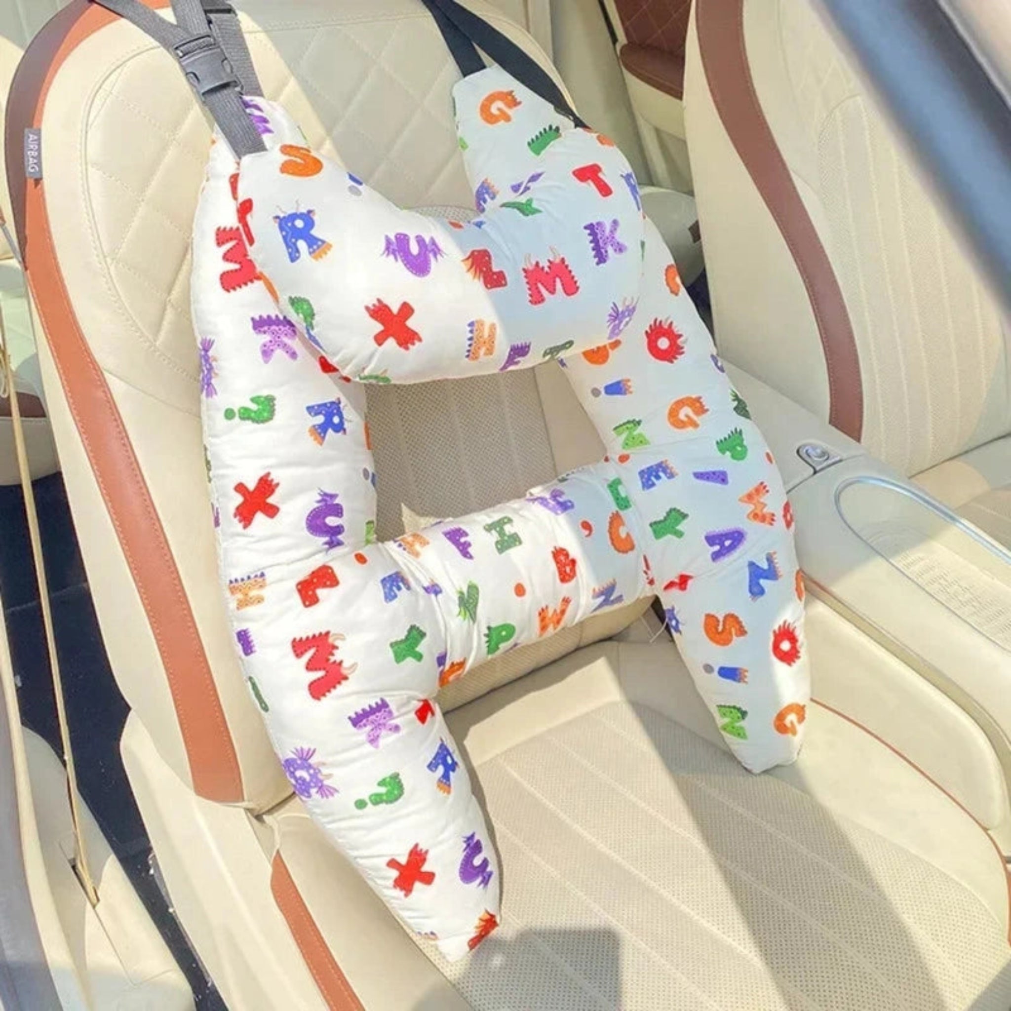 Boobuba Ergonomic H-Shaped Car Headrest Pillow for Kids - Ultimate Neck Support