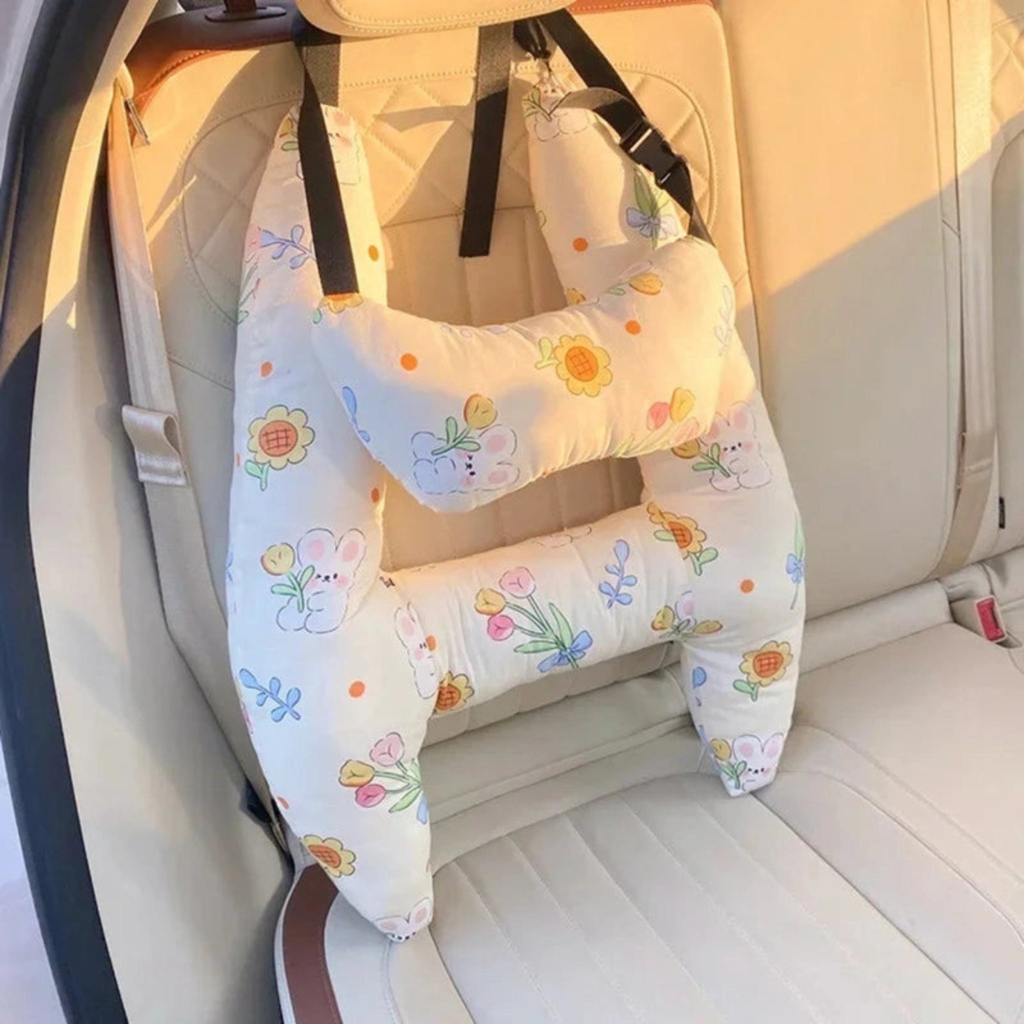 Boobuba Ergonomic H-Shaped Car Headrest Pillow for Kids - Ultimate Neck Support