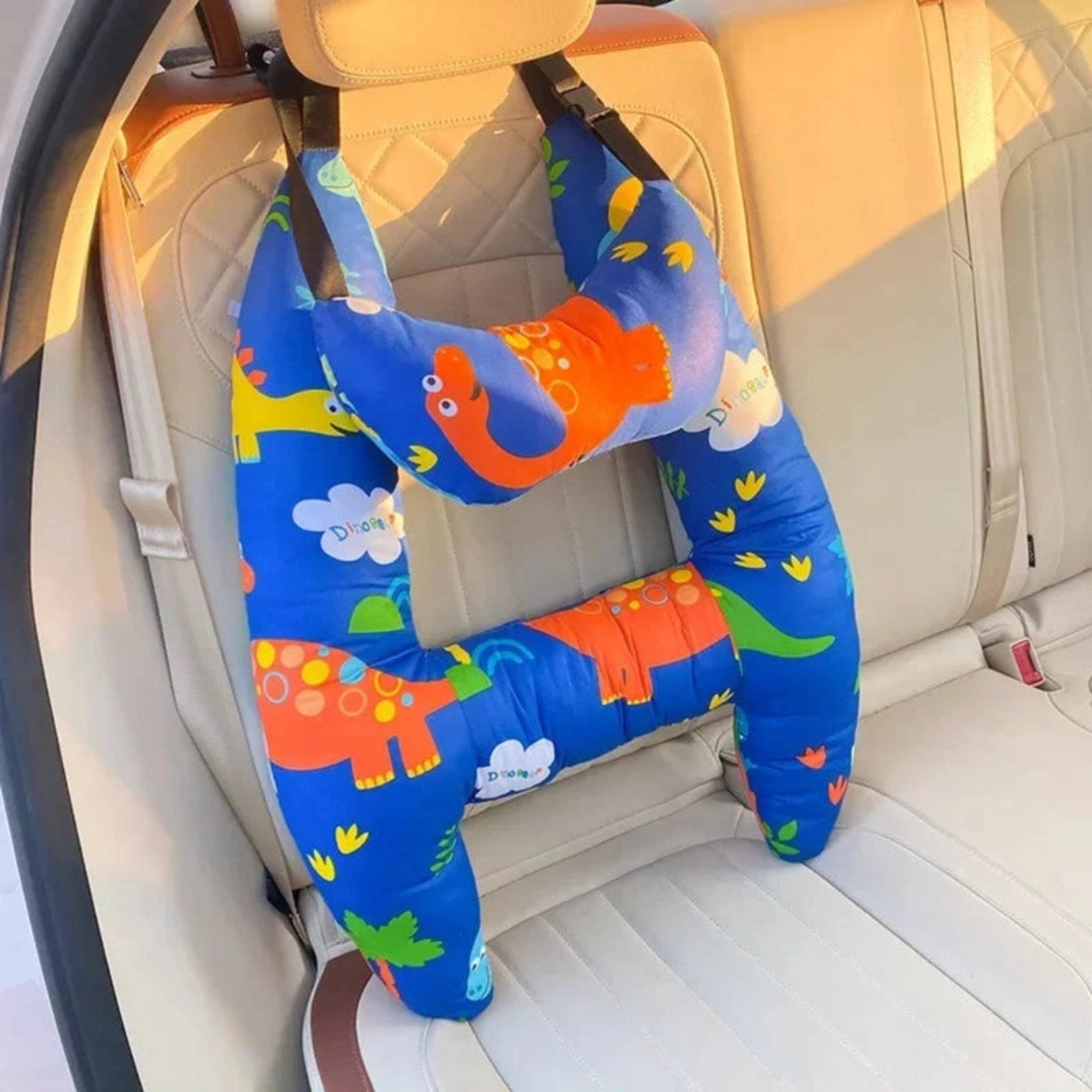 Boobuba Ergonomic H-Shaped Car Headrest Pillow for Kids - Ultimate Neck Support