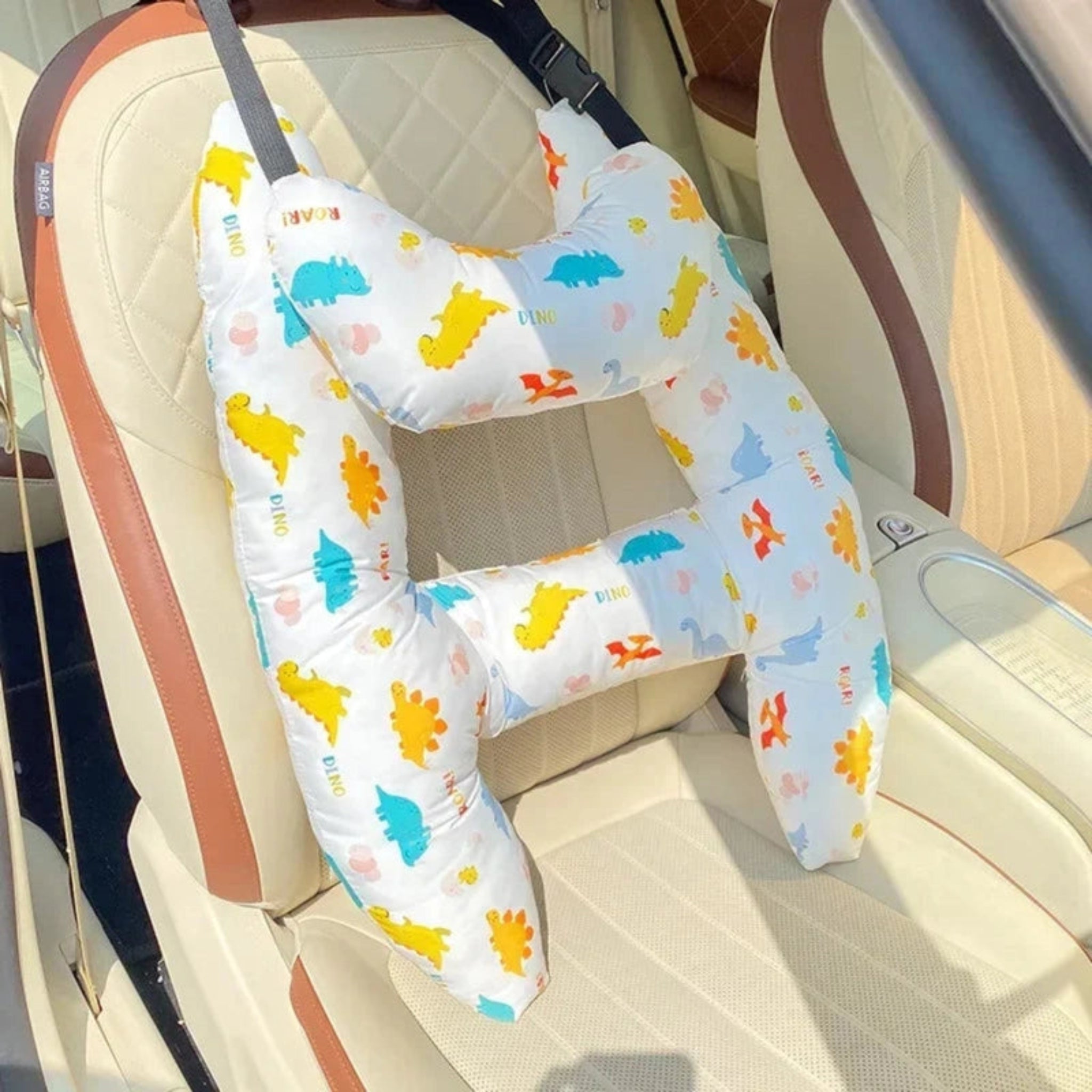 Boobuba Ergonomic H-Shaped Car Headrest Pillow for Kids - Ultimate Neck Support