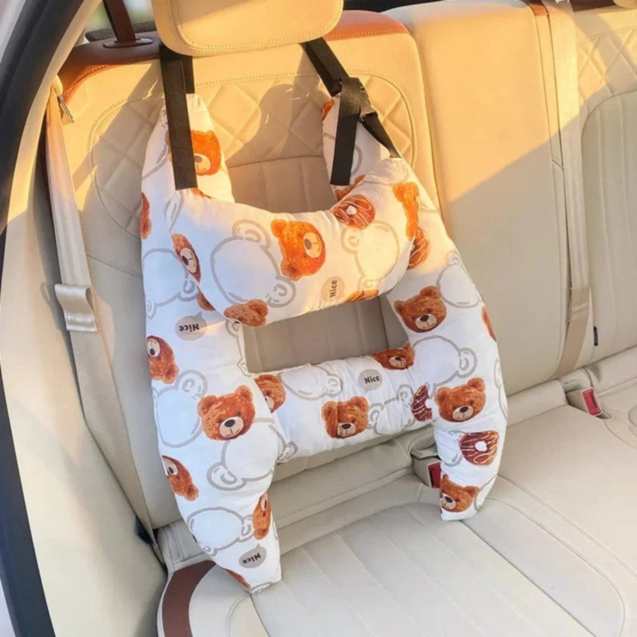 Boobuba Ergonomic H-Shaped Car Headrest Pillow for Kids - Ultimate Neck Support