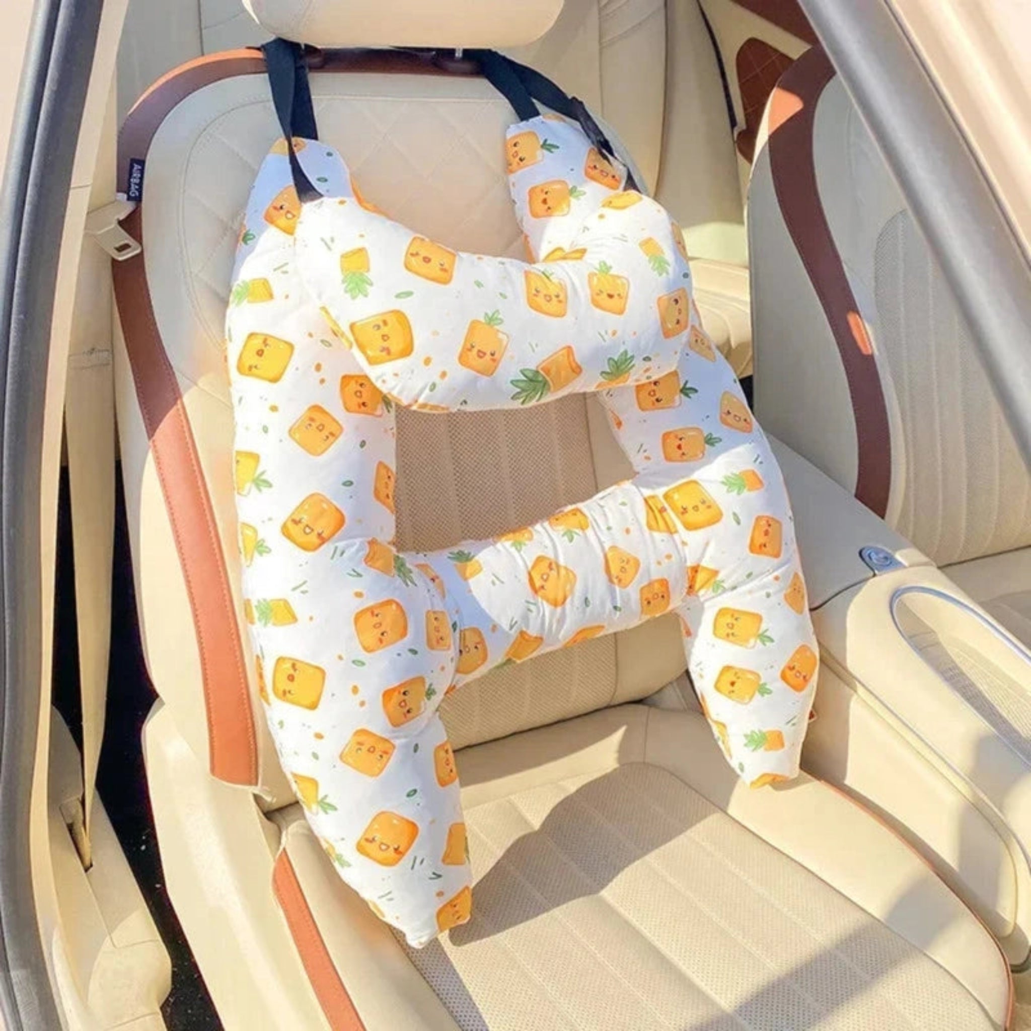 Boobuba Ergonomic H-Shaped Car Headrest Pillow for Kids - Ultimate Neck Support