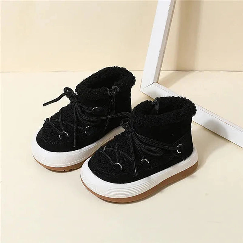 Boobuba GT-CECD Cozy Plush Baby Boots - Warm Rubber Sole for Toddlers