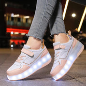 Boobuba LED Light Roller Skate Shoes for Kids - Stylish & Fun Sneakers