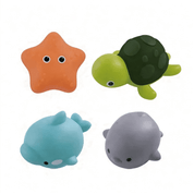 Boobuba LED Light-Up Cute Animal Bath Toys - Soft Rubber Floating Frogs