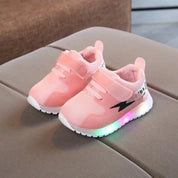 Boobuba Lightweight Kids' LED Sneakers - Breathable Mesh Glow Shoes