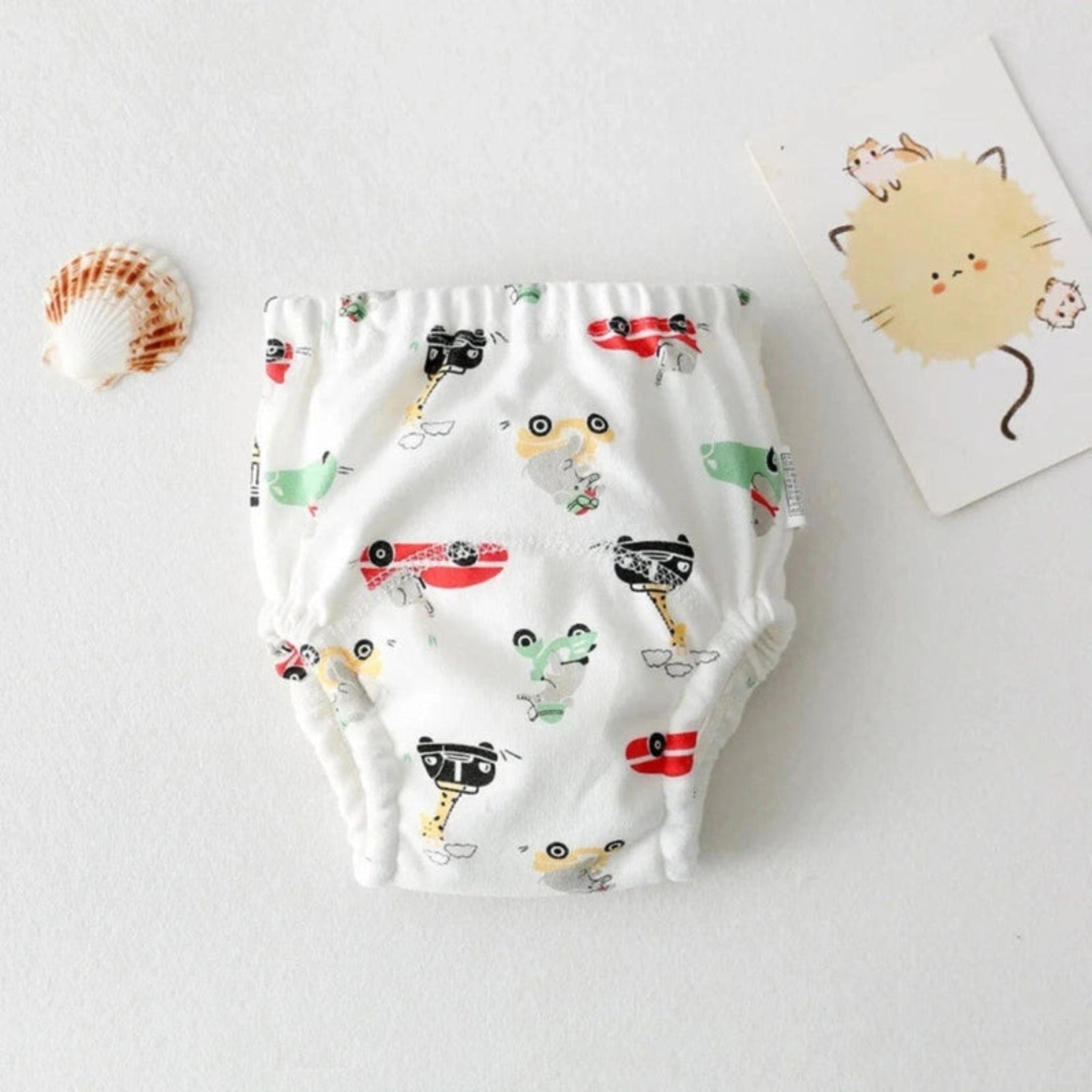 Boobuba Reusable Waterproof Baby Training Pants - Cute Cotton Diaper Shorts