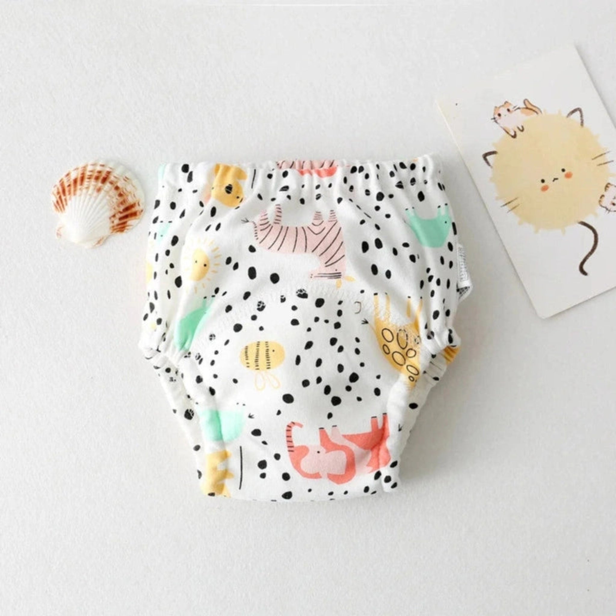 Boobuba Reusable Waterproof Baby Training Pants - Cute Cotton Diaper Shorts
