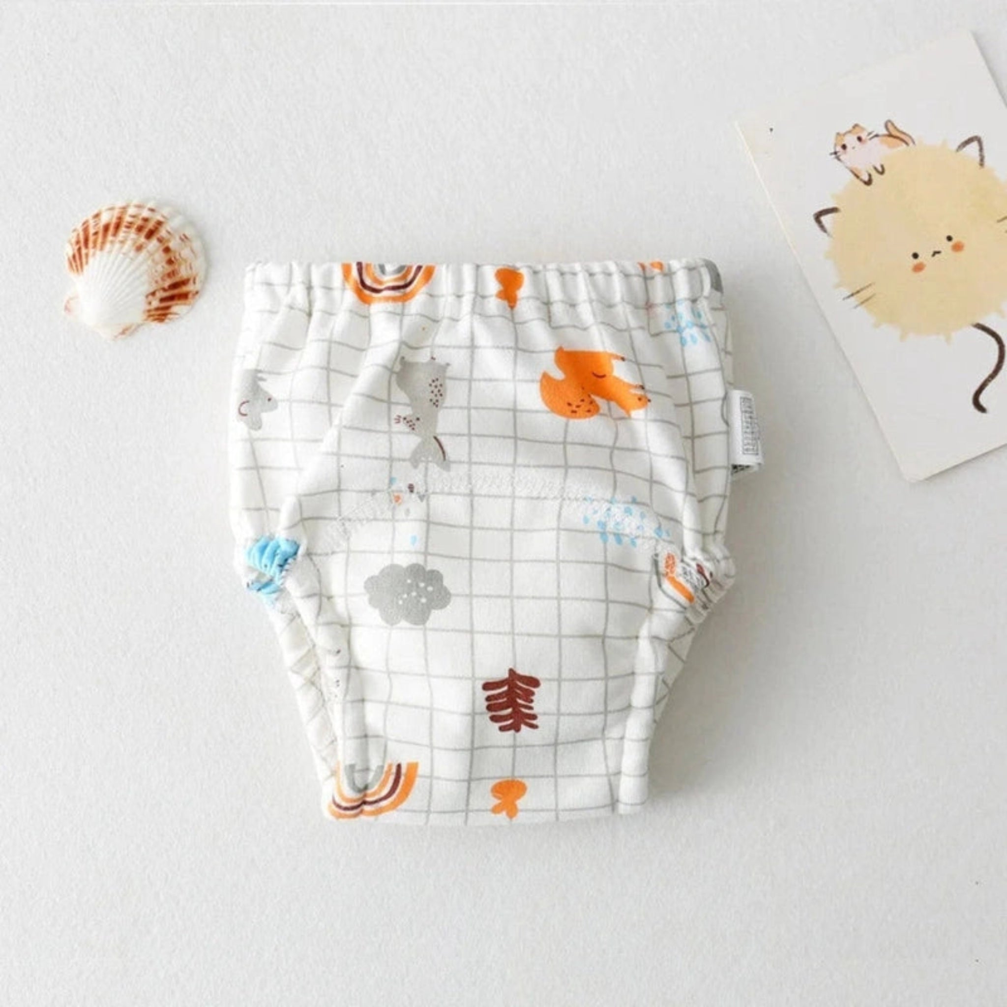Boobuba Reusable Waterproof Baby Training Pants - Cute Cotton Diaper Shorts