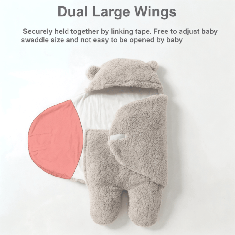 Boobuba Soft Plush Baby Swaddle Blanket - Cozy Newborn Sleep Sack