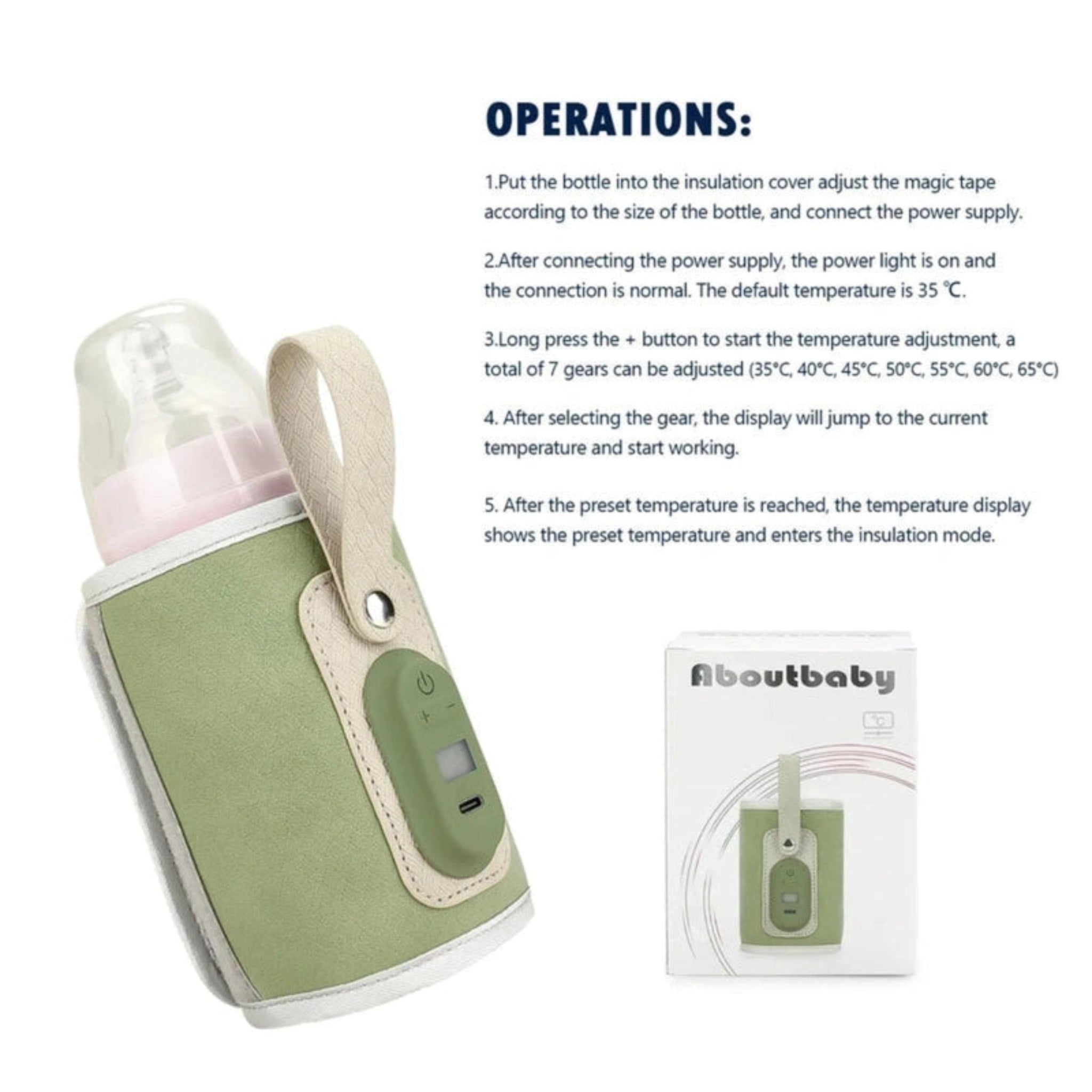 Boobuba USB Baby Bottle Warmer Bag - Portable Insulated Heater for Travel