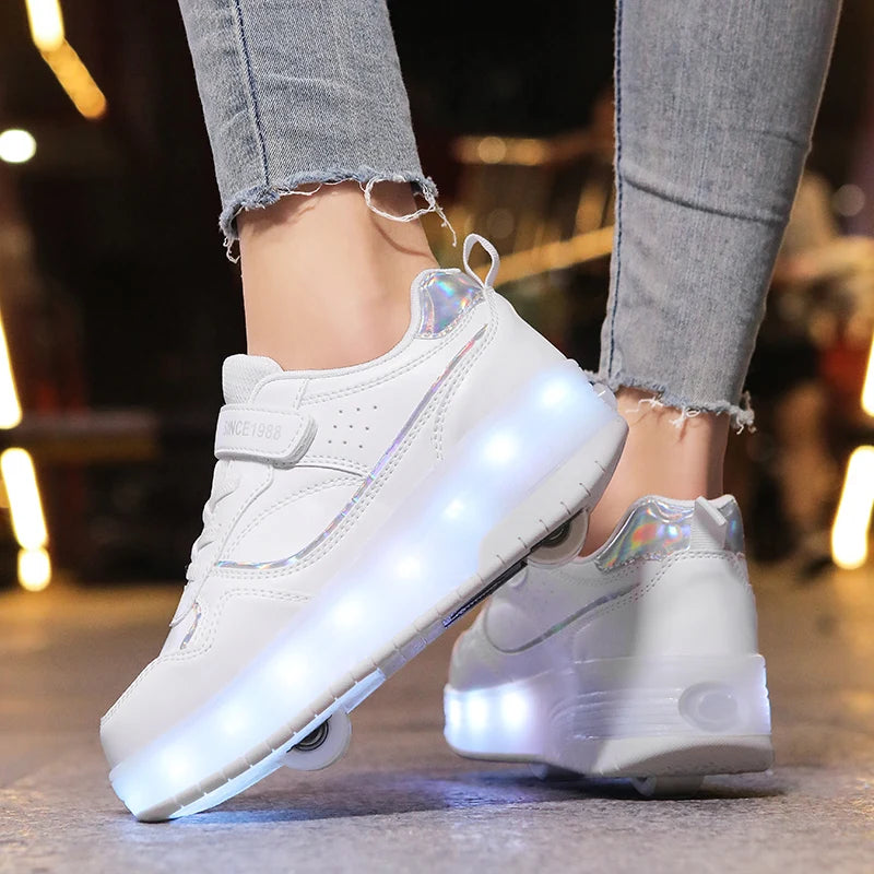 LED Light Roller Skate Shoes for Kids - Stylish & Fun Sneakers