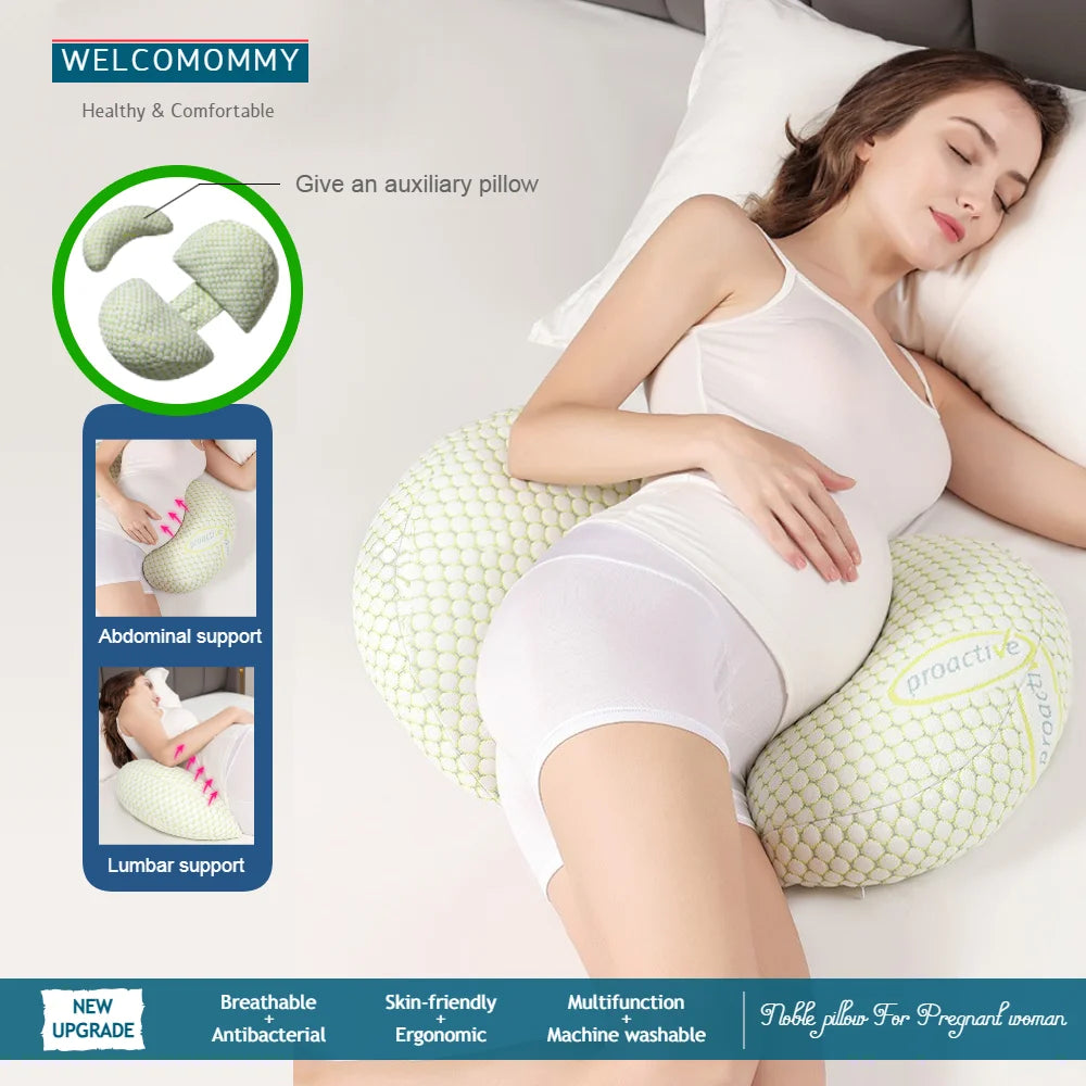 U-Shaped Pregnancy Pillow - Machine Washable Maternity Cushion