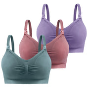 3-Pack Wireless Maternity Bras - Comfort & Breathability for Nursing